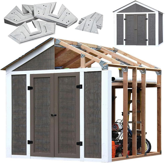 DealHoperUSA™ Easy DIY Storage Shed or Barn Framing Kit For Outdoor Tool Garage Storage Garden Yard Chicken Coop Airbnb Guesthouse and More DIY (No Wood Included)